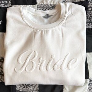 White Bride Sweatshirt New! Size XL
